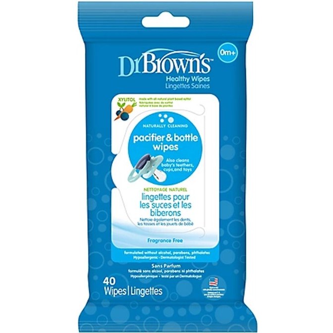 دستمال مرطوب استریل كننده دكتر براونز 40 عددی