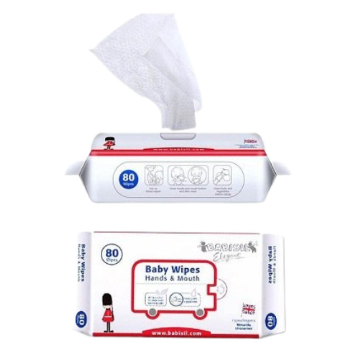 دستمال مرطوب استریل كننده بیبی سیل 80 عددی