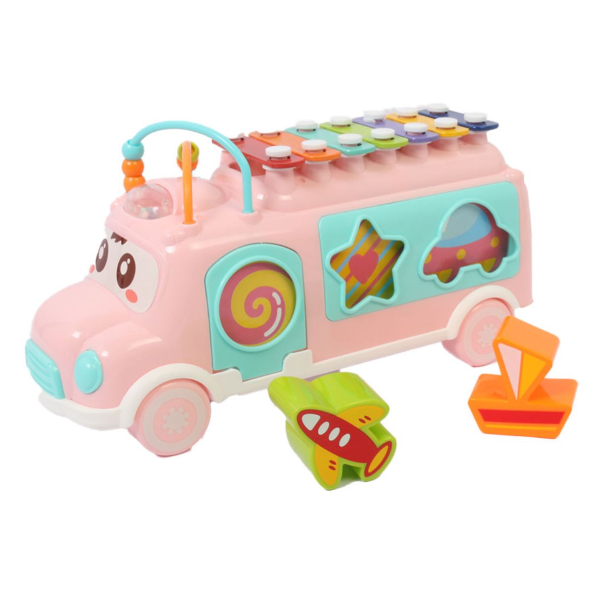 اسباب بازی مدل اتوبوس پازلی بلز دار